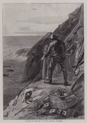 Trabajadores del mar, en el Gouffre, Guernsey