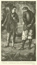 Ilustración para Tom Brown en Oxford por Thomas Hughes