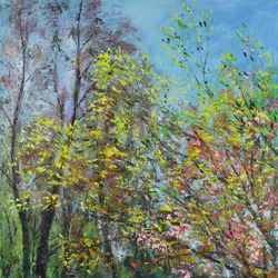 Hojas delicadas de primavera