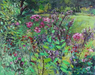 Mi jardín de verano favorito, 2021 (óleo sobre lienzo)