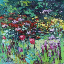 Amapolas en el jardín, 2021 (óleo sobre lienzo)