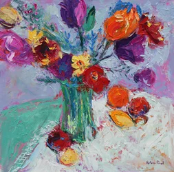 Tulipanes y Frutas