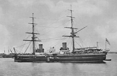 H.M.S. Inflexible en 1880, c1880, 1904