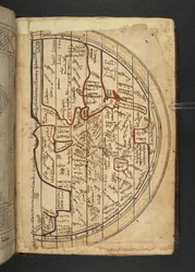 Minārat al-aqdās, f94, Un mapa de Europa, Asia Occidental y África del Norte, proyectado desde el norte mirando al sur