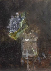Ramo de violetas en un jarrón (1882)
