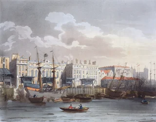 Aduana desde el río Támesis, de 