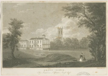 Shelton - Grove House: grabado, s.f. [c. 1843]