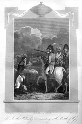 El Duque de Wellington comandando en la Batalla de Assaye, 1816