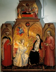 Anunciación de María con los santos Cosme y Damián