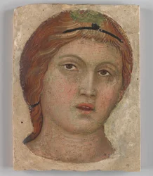Cabeza de un ángel de frente, ca. 1397