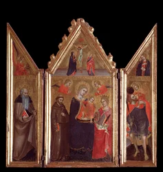 Virgen con niño y santos