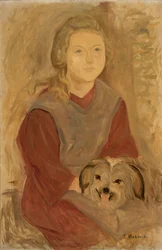 Niña con un perro