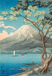 El monte Fuji desde el lago Yamanaka