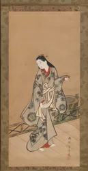 Mujer en la veranda, ca. 1730