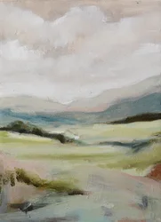 El tranquilo valle de la montaña
