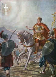 La conversión del Emperador Constantino I (grabado)