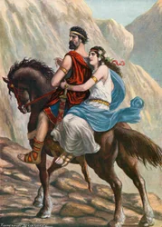 Viriato, el héroe de Lusitania, con su esposa