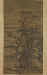 Paisaje después de un poema de Wang Wei, fechado en 1323