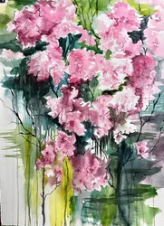 Flores de un rosa intenso