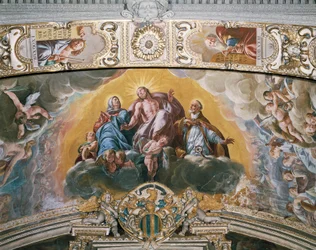 Fresco en la bóveda de la Capilla del Ángel de la Guarda, por Antonio d