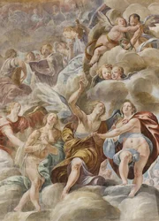 Ángeles músicos y almas santas, 1629