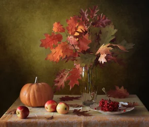 Mesa de la cosecha de otoño