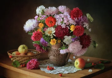 Abundantes flores de otoño