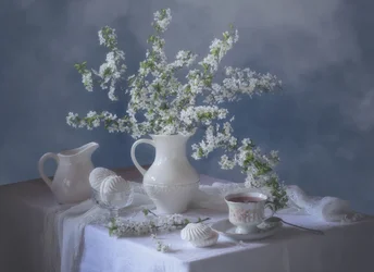 Hora del té «White Blooms»