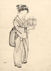 Girl Holding a Cricket Cage