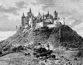 Castillo de Hohenzollern, al sur de Stuttgart, Alemania, siglo XIX