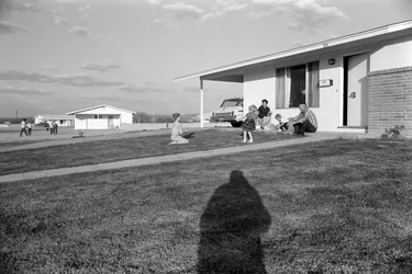 Vivienda suburbana de un trabajador minero cerca de la mina Morenci de Phelps Dodge Smelter Douglas Arizona