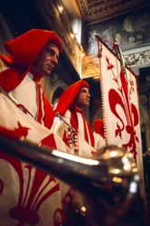 Trompetistas tocando en una ceremonia, Florencia
