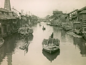 El canal Dotonbori en Osaka, hacia 1900 - 1915 (fotografía)