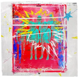 Estrellas astronautas, 2015 (técnica mixta sobre lienzo)