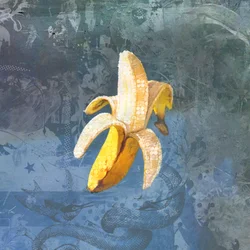 BANANAZ, 2015 (Collage sobre lienzo)