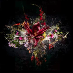 Bouquet XL, 2021 (técnica mixta sobre lienzo)