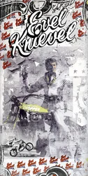Evel Knievel, 2015 (Collage sobre lienzo)