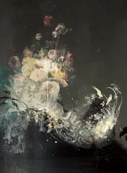 FloralCollar I, 2018 (Collage sobre lienzo)