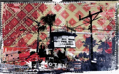 Free WIFI, 2015 (Collage sobre lienzo)