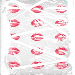Labios, 2017 (Collage sobre lienzo)