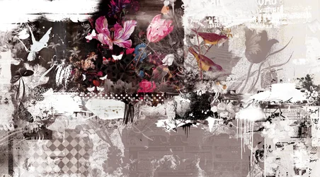 Love Birds III, 2014 (Collage sobre lienzo)