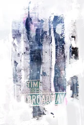 NY, 2016 (Collage sobre lienzo)