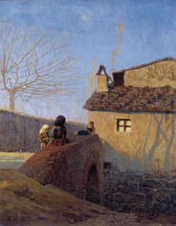 Piagentina. El puente sobre el río Affrico, c.1861-62 (óleo sobre lienzo)
