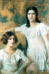 Retrato de dos niñas, c.1910
