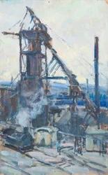 Minería (aceite sobre cartón)