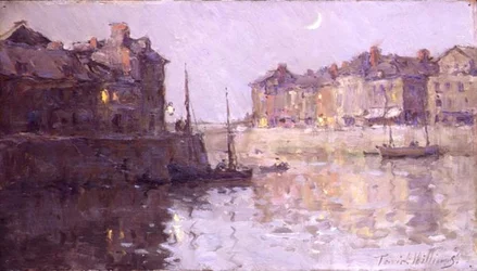 Crepúsculo, St. Valery en Caux, Normandía