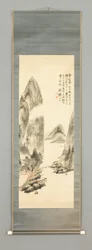 Paisaje, ca.1860 (tinta y color sobre seda)