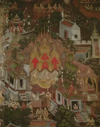 Nacimiento de un príncipe, Wat Suthat, Bangkok