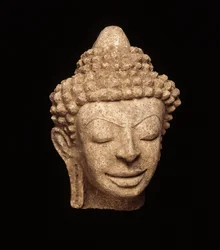 Cabeza de Buda, de Chedi Chula Pathom, Período Davaravati