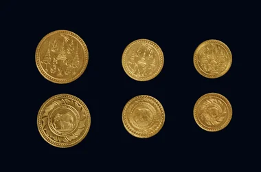 Monedas del reinado del rey Rama V (oro)